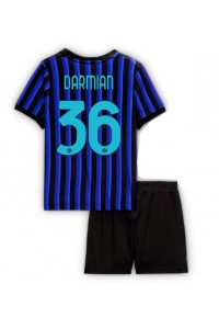 Fotbalové Dres Inter Milan Matteo Darmian #36 Dětské Domácí Oblečení 2025-26 Krátký Rukáv (+ trenýrky)